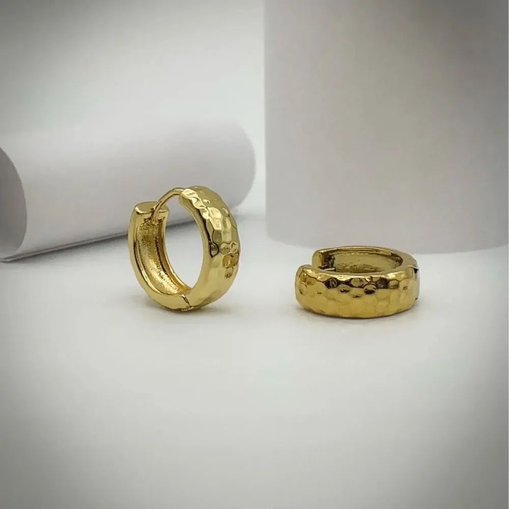 Hammered Hoop Earrings N1407
